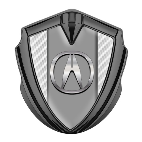Acura Bodyside Emblem Badge Graphite White Carbon Base Grey Hub Motif