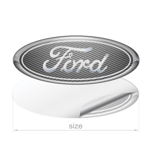 Ford Emblem Silicone Sticker Classic 3D Carbon