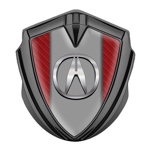 Acura Trunk Emblem Badge Graphite Red Carbon Chromatic Logo Effect