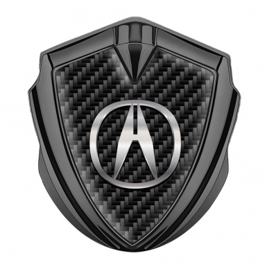 Acura Bodyside Emblem Self Adhesive Graphite Black Carbon Chromatic Logo
