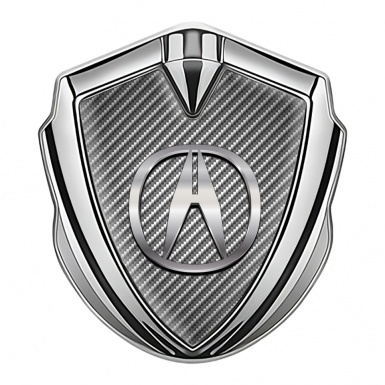 Acura Emblem Trunk Badge Silver Light Carbon Chromatic Variant