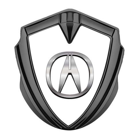 Acura Trunk Emblem Badge Graphite White Pearl Chromatic Logo Design