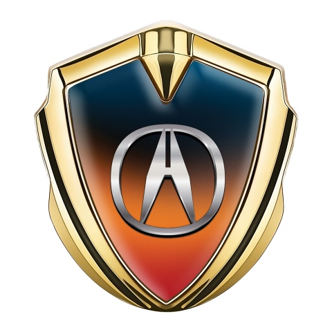 Acura Bodyside Emblem Self Adhesive Gold Color Gradient Chromatic Logo