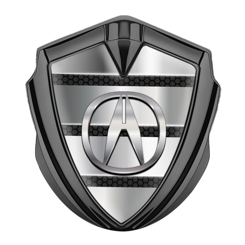 Acura 3D Car Metal Domed Emblem Graphite Industrial Shutter Chrome Logo