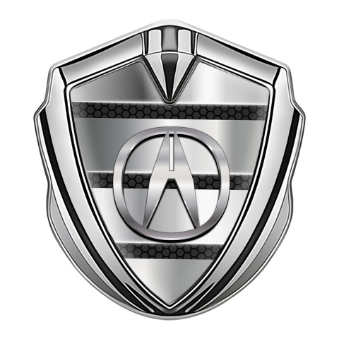Acura 3D Car Metal Domed Emblem Silver Industrial Shutter Chrome Logo