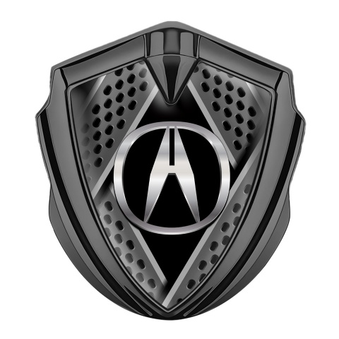 Acura Bodyside Emblem Self Adhesive Graphite Bladed Motif Polished Logo