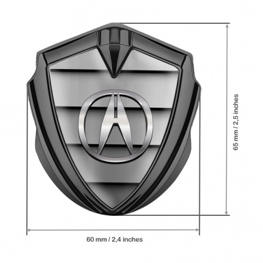 Acura Emblem Badge Self Adhesive Graphite Grille Effect Chromatic Logo