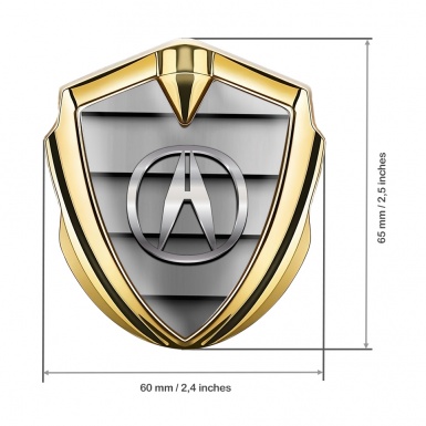 Acura Emblem Badge Self Adhesive Gold Grille Effect Chromatic Logo