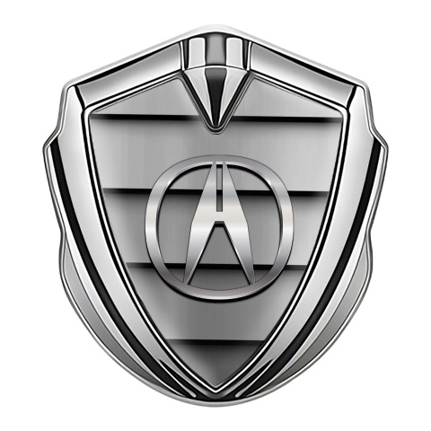 Acura Emblem Badge Self Adhesive Silver Grille Effect Chromatic Logo