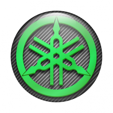 Yamaha Emblem Silicone Sticker Green Carbon