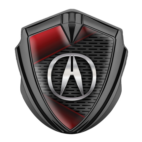 Acura Bodyside Domed Emblem Graphite Dark Grate Red Fragments Design