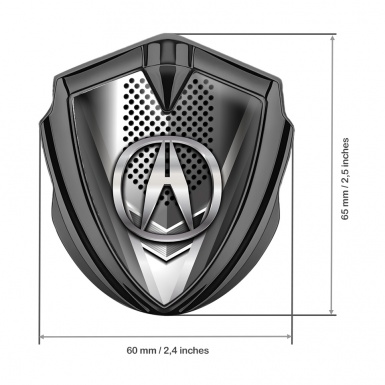 Acura Emblem Trunk Badge Graphite Modern Front Grate Chromatic Design