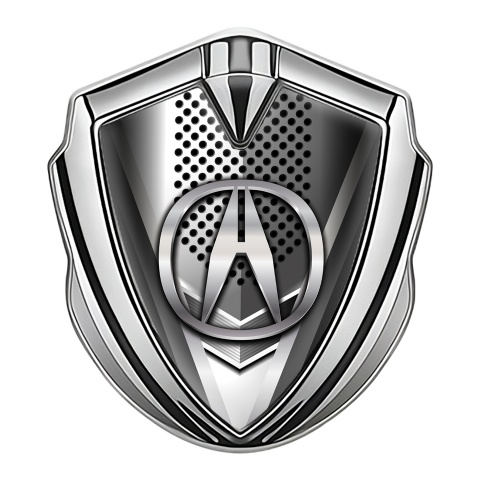 Acura Emblem Trunk Badge Silver Modern Front Grate Chromatic Design
