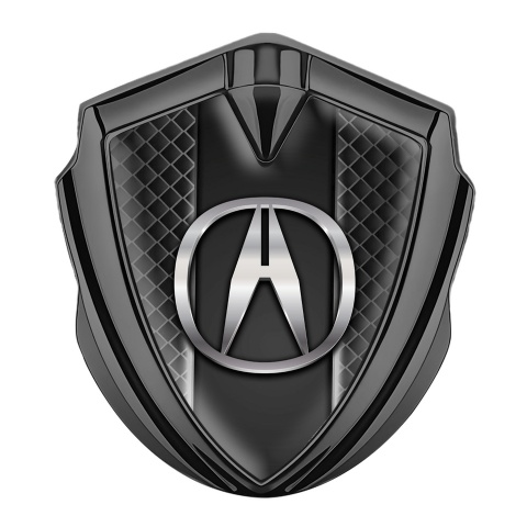Acura Emblem Fender Badge Graphite Grey Cells Center Plate Design