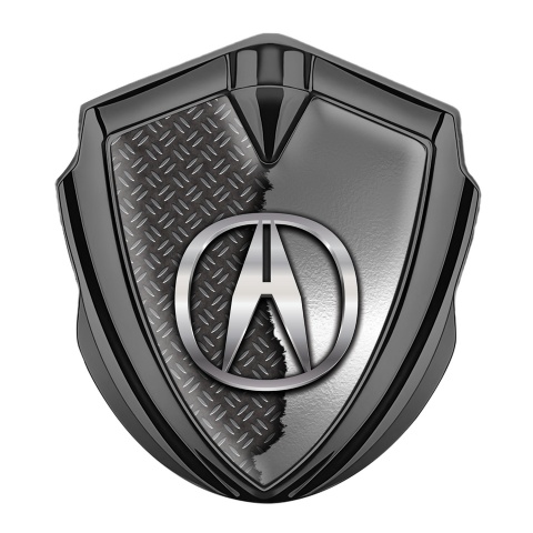 Acura Emblem Trunk Badge Graphite Treadplate Torn Metal Design