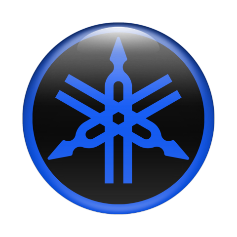 Yamaha Emblem Domed Sticker Blue Black