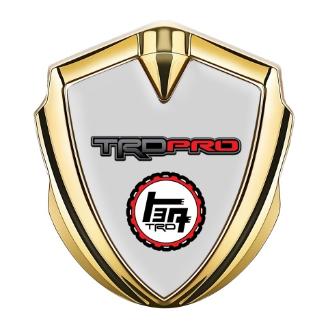 Toyota TRD Bodyside Emblem Self Adhesive Gold Grey Base Edition