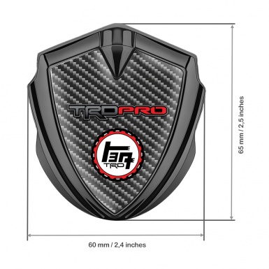 Toyota TRD Metal Emblem Self Adhesive Graphite Dark Carbon Sport Edition
