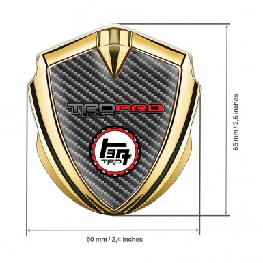 Toyota TRD Metal Emblem Self Adhesive Gold Dark Carbon Sport Edition