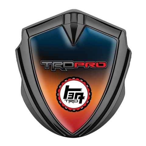 Toyota TRD Emblem Fender Badge Graphite Gradient Base Racing Logo