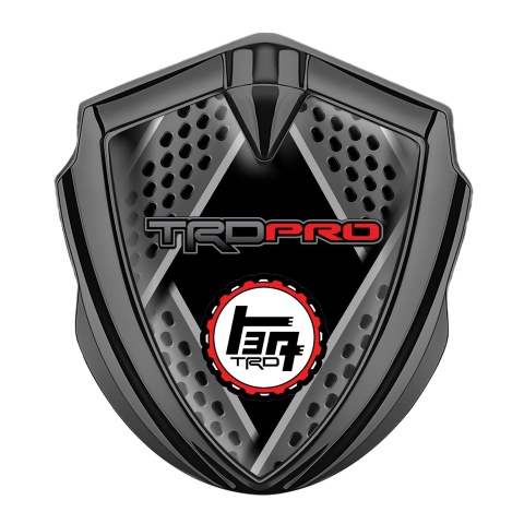 Toyota TRD Emblem Trunk Badge Graphite Bladed Frames Racing Design