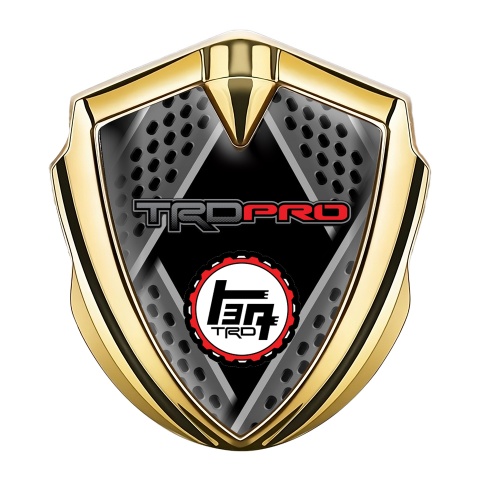 Toyota TRD Emblem Trunk Badge Gold Bladed Frames Racing Design