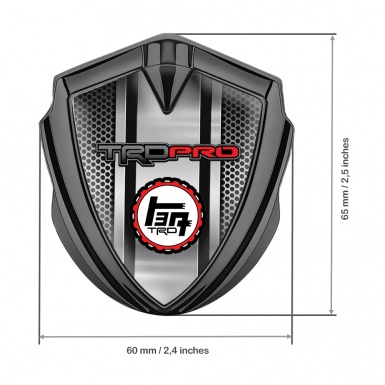 Toyota TRD Bodyside Emblem Badge Graphite Industrial Grate Sport Motif