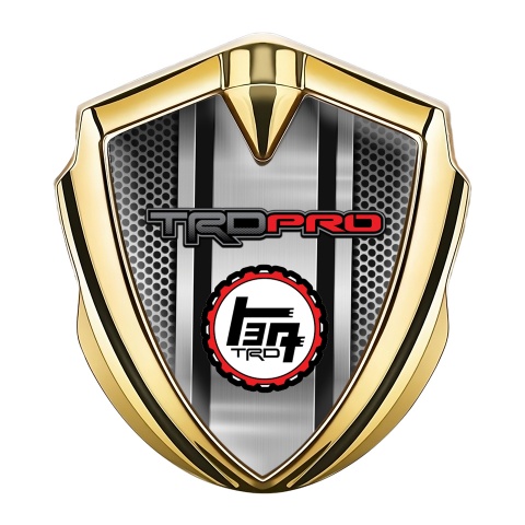 Toyota TRD Bodyside Emblem Badge Gold Industrial Grate Sport Motif