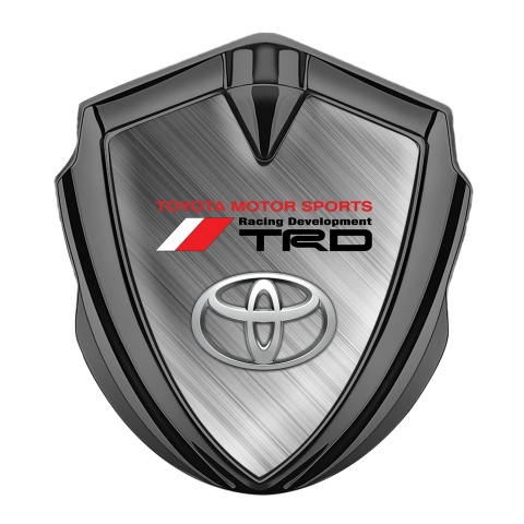 Toyota TRD Bodyside Emblem Badge Graphite Brushed Aluminum Edition