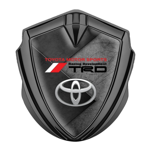 Toyota TRD Bodyside Domed Emblem Graphite Tears Effect Oval Design