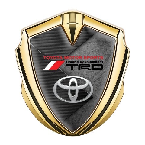 Toyota TRD Bodyside Domed Emblem Gold Tears Effect Oval Design