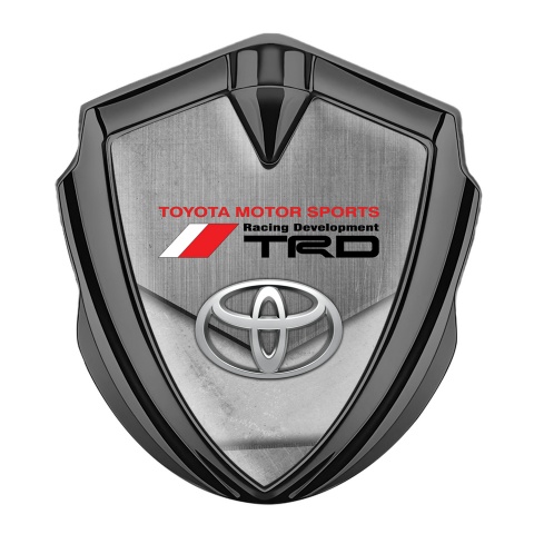 Toyota TRD Metal Emblem Self Adhesive Graphite Asphalt Racing Motif