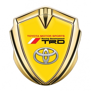 Toyota TRD Bodyside Emblem Self Adhesive Gold Yellow Base Oval Motif