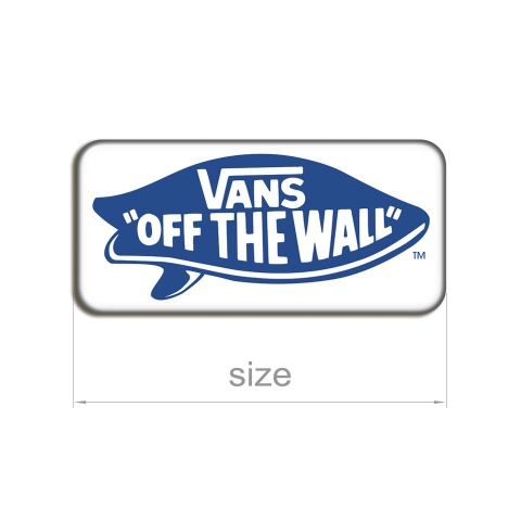Vans Off The Wall Stickers Silicone White Blue 2 pcs
