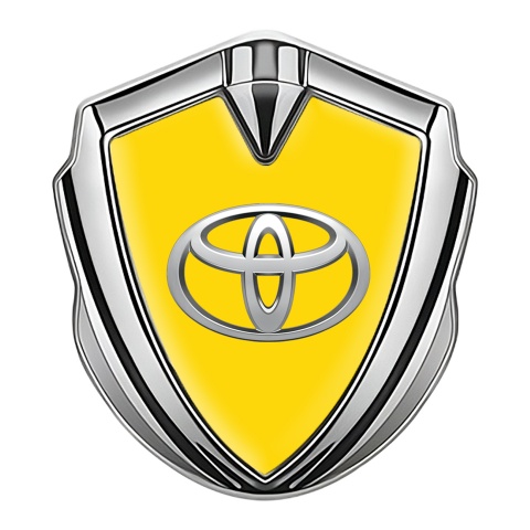 Toyota Bodyside Emblem Self Adhesive Silver Yellow Background Motif