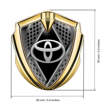 Toyota Emblem Fender Badge Gold Grate Panels Oval Logo Variant