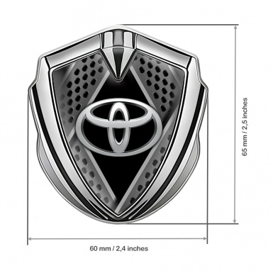 Toyota Emblem Fender Badge Silver Grate Panels Oval Logo Variant