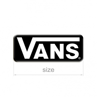 Vans Silicone Black Sticker with White Classic Logo 2 pcs