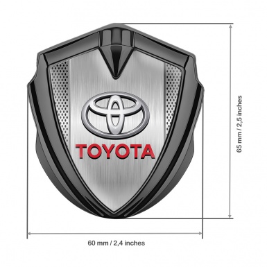 Toyota Bodyside Emblem Self Adhesive Graphite Steel Pattern Oval Logo