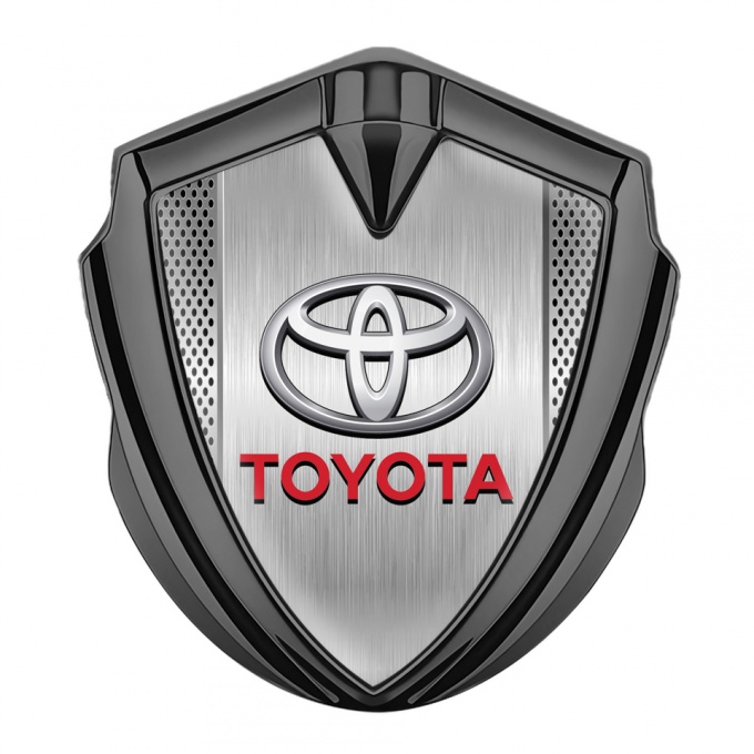 Toyota Bodyside Emblem Self Adhesive Graphite Steel Pattern Oval Logo