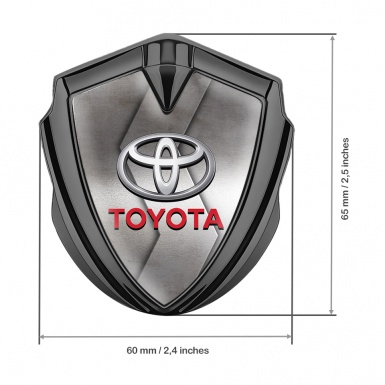 Toyota Metal Emblem Self Adhesive Graphite Metallic Template Oval Logo