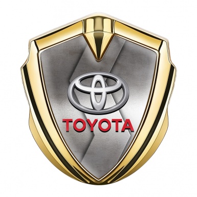 Toyota Metal Emblem Self Adhesive Gold Metallic Template Oval Logo