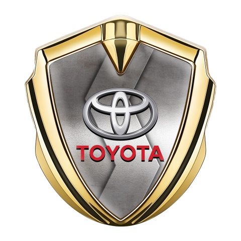 Toyota Metal Emblem Self Adhesive Gold Metallic Template Oval Logo
