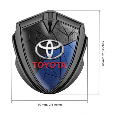Toyota Bodyside Badge Self Adhesive Graphite Blue Mosaic Pattern Edition
