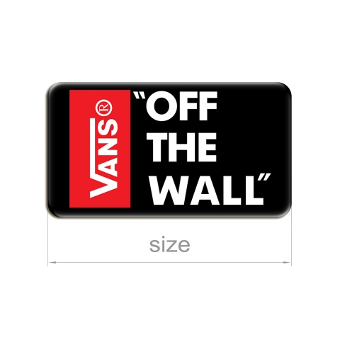 Vans Silicone Stickers Off The Wall Black Red 2 pcs