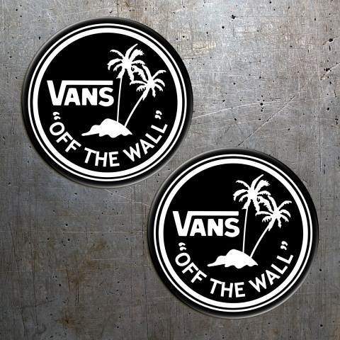 Vans Silicone Stickers Off The Wall Palms Black 2 pcs