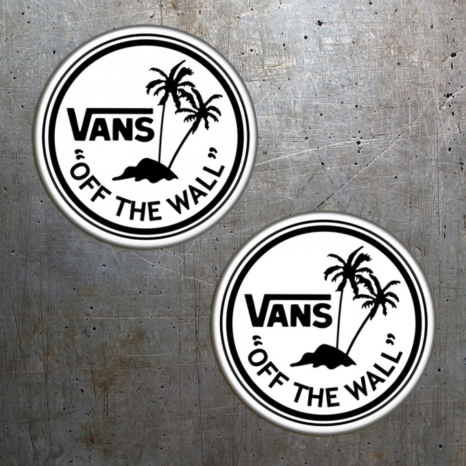 Vans Silicone Stickers Off The Wall Palms White 2 pcs