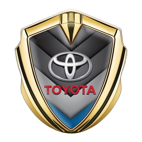 Toyota Bodyside Emblem Self Adhesive Gold Grey Blue Element Design