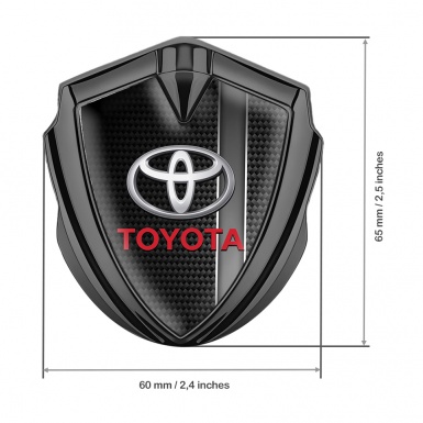 Toyota Bodyside Badge Self Adhesive Graphite Black Carbon Grey Stripe