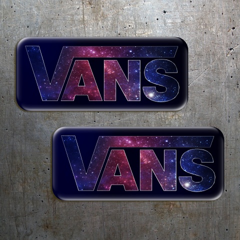 Vans Stickers Domed Black and purple galaxy 2 pcs